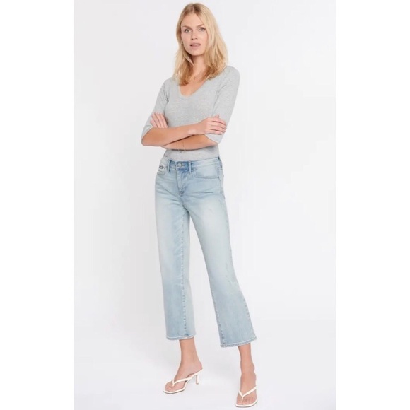 NWT NYDJ Piper Relaxed Crop Straight Leg Jeans in Radiance size 4 - Picture 1 of 16